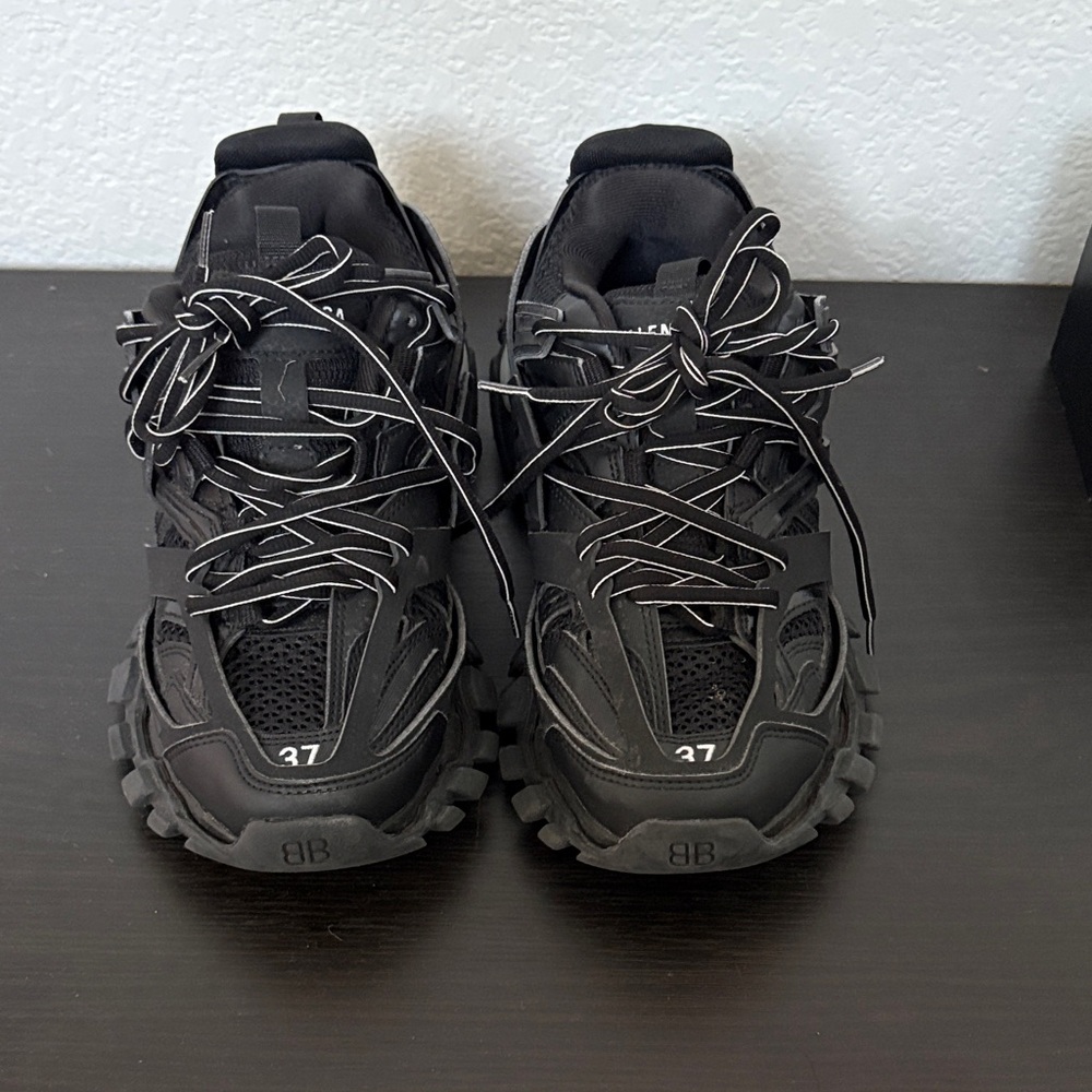 Balenciaga Men's Black Mesh Sneakers